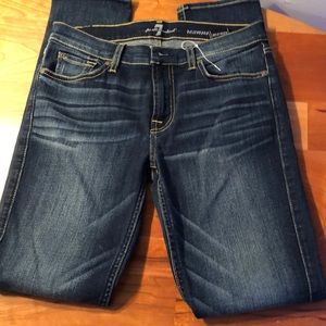 7 for all mankind roxanne dark wash jeans size 28